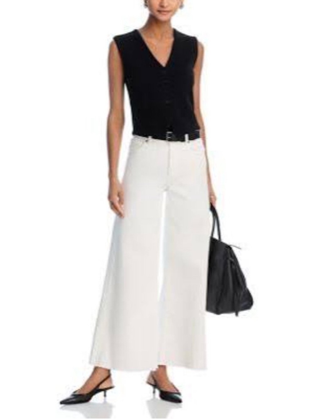 Frame Palazzo Cropped White Women’s Jeans Au Natural Size 27